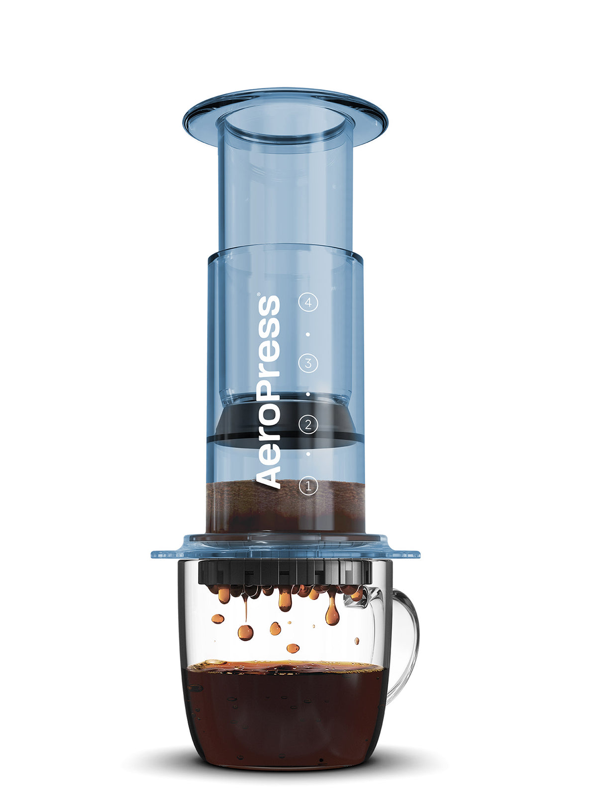 AeroPress Clear-blue, (klar-blau)