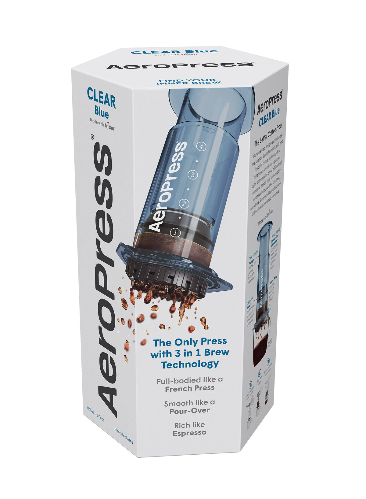 AeroPress Clear-blue (klar-blau)