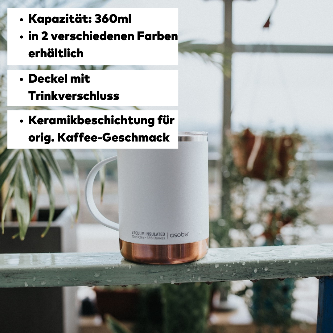 Asobu Ultimate Kaffeebecher, Keramikbeschichtung, 360ml.