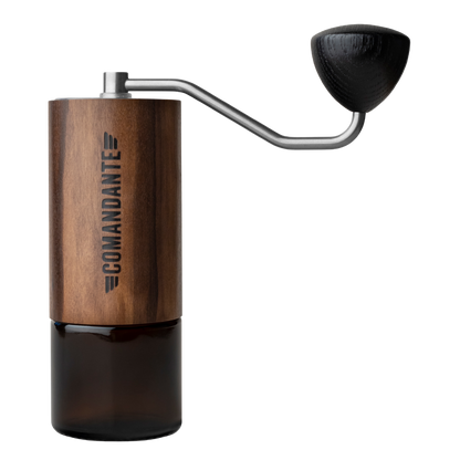 Comandante Kaffeemühle C40-MK4, Korpus: Holz, Behälter: Glas, Knauf: Holz, Edelstahlmahlwerk