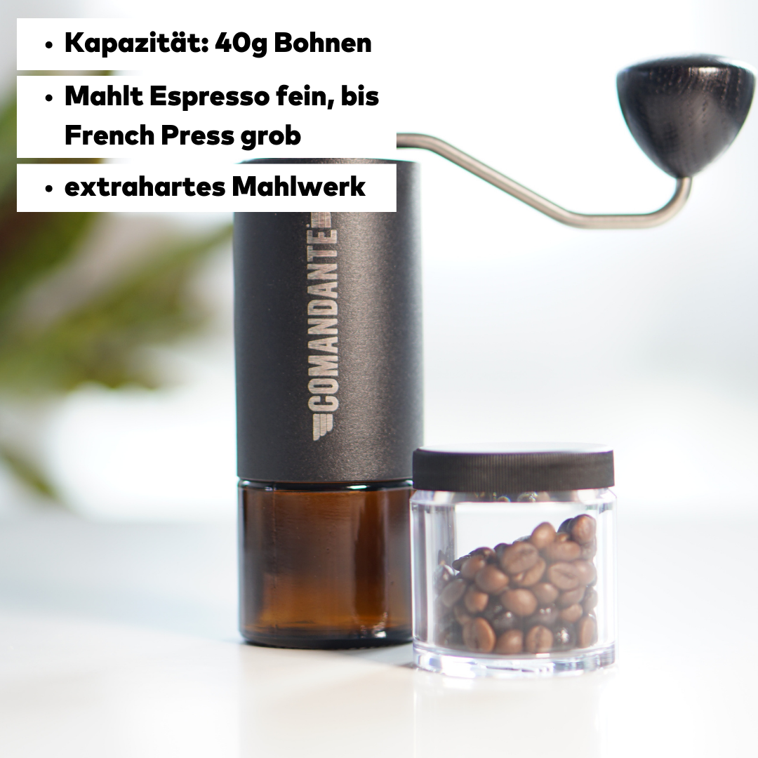 Comandante C40-MK4 schwarz, manuelle Kaffeemühle