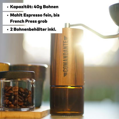 Comandante C40-MK4 LiquidAmber, manuelle Kaffeemühle 
