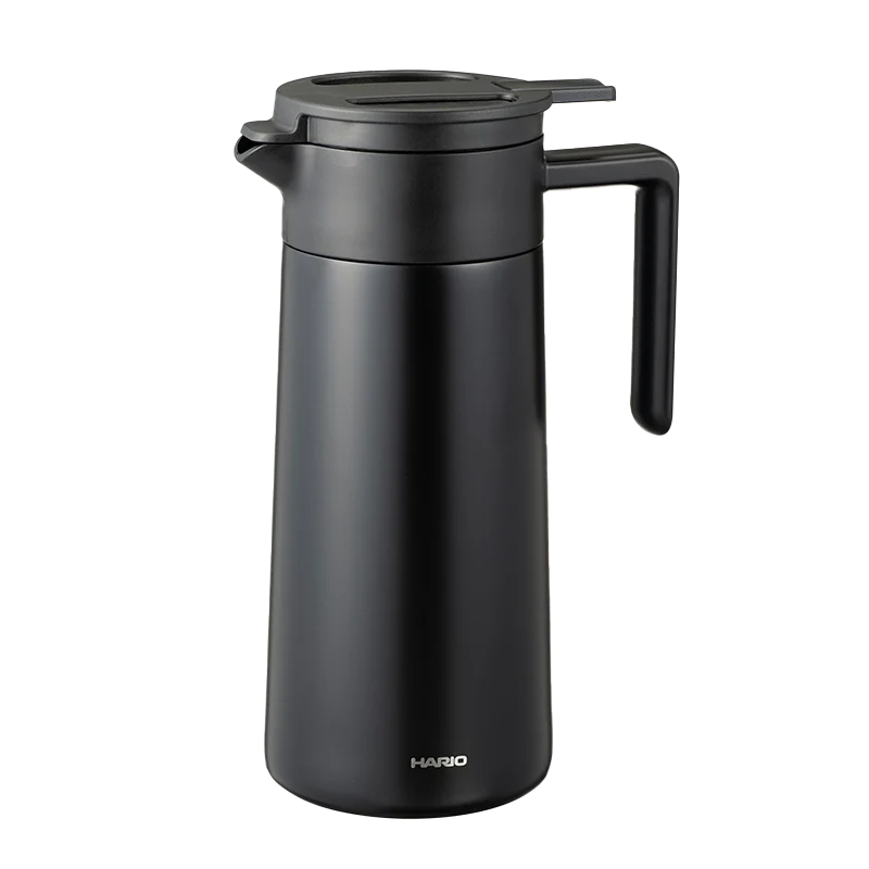 Doppelwandige Isolierkanne mit Deckel, 800ml, Farbe: schwarz, Hersteller: Hario