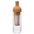 Hario Filter-In Coldbrew Bottle, hitzebeständiges Glas, Silikonverschluss, integrierter Filter, hellbraun
