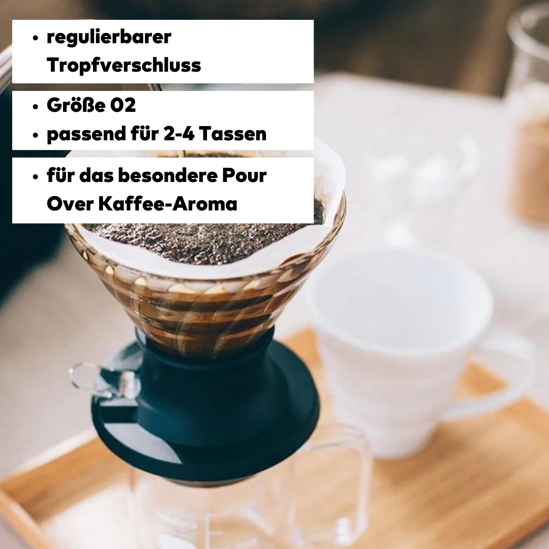 Hario V60 Immersion Coffee Dripper 02, 2-4 Tassen, regulierbarer Tropfverschluss 