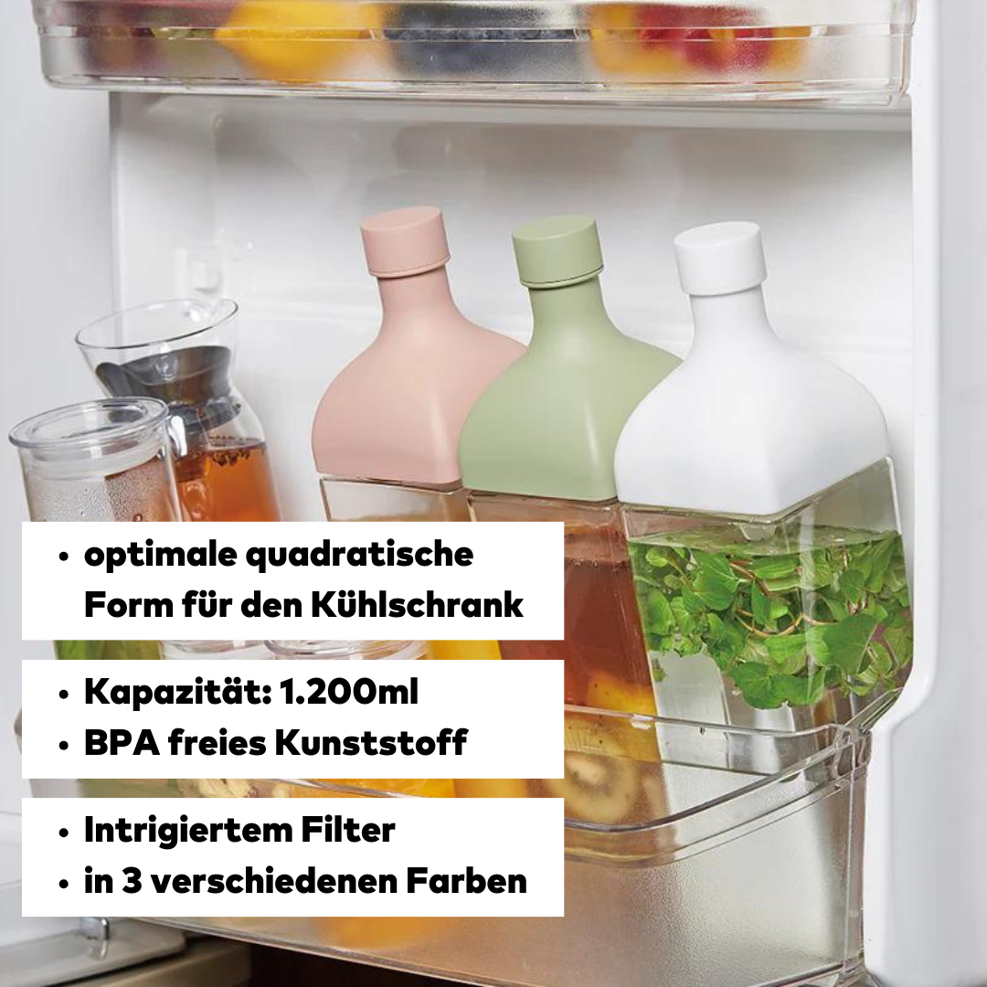Hario Ka-Ku-Bottle, Flasche für Cold Brew Tea oder als Trinkflasche geeignet, 1200ml, BPA freies Kunststoff, integrierter Filter