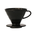 HarioV60, 02, hochwertiger Keramik Kaffeefilter Halter, matte black, 1-4 Tassen