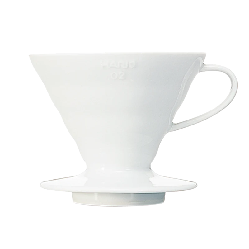 HarioV60, 02, hochwertiger Keramik Kaffeefilter Halter, Farbe: weiß, 1-4 Tassen