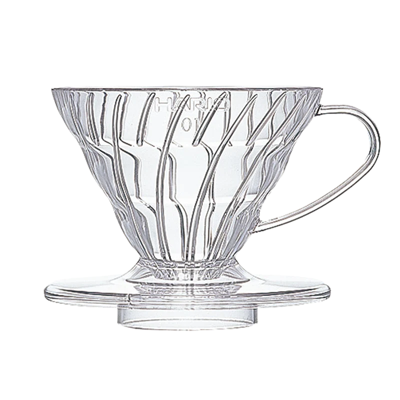 HarioV60, 01, robuster Kunststoff Kaffeefilter Halter, Farbe: transparent, 1-2 Tassen