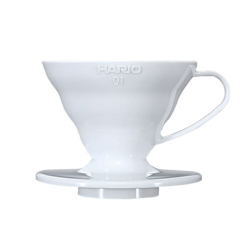 HarioV60, 01, robuster Kunststoff Kaffeefilter Halter, Farbe: weiß, 1-2 Tassen