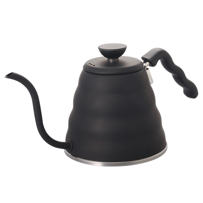 Hario V60 Buono Kettle, Kapazität 1200ml, Schwanenhals Ausguss, hochwertiges Edelstahl, geeignet für Ceran-, Gas- und Induktionsherd