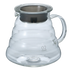 Hario V60, 02, Pour-Over Server 600ml, transparent, Deckel mit Silikondichtung