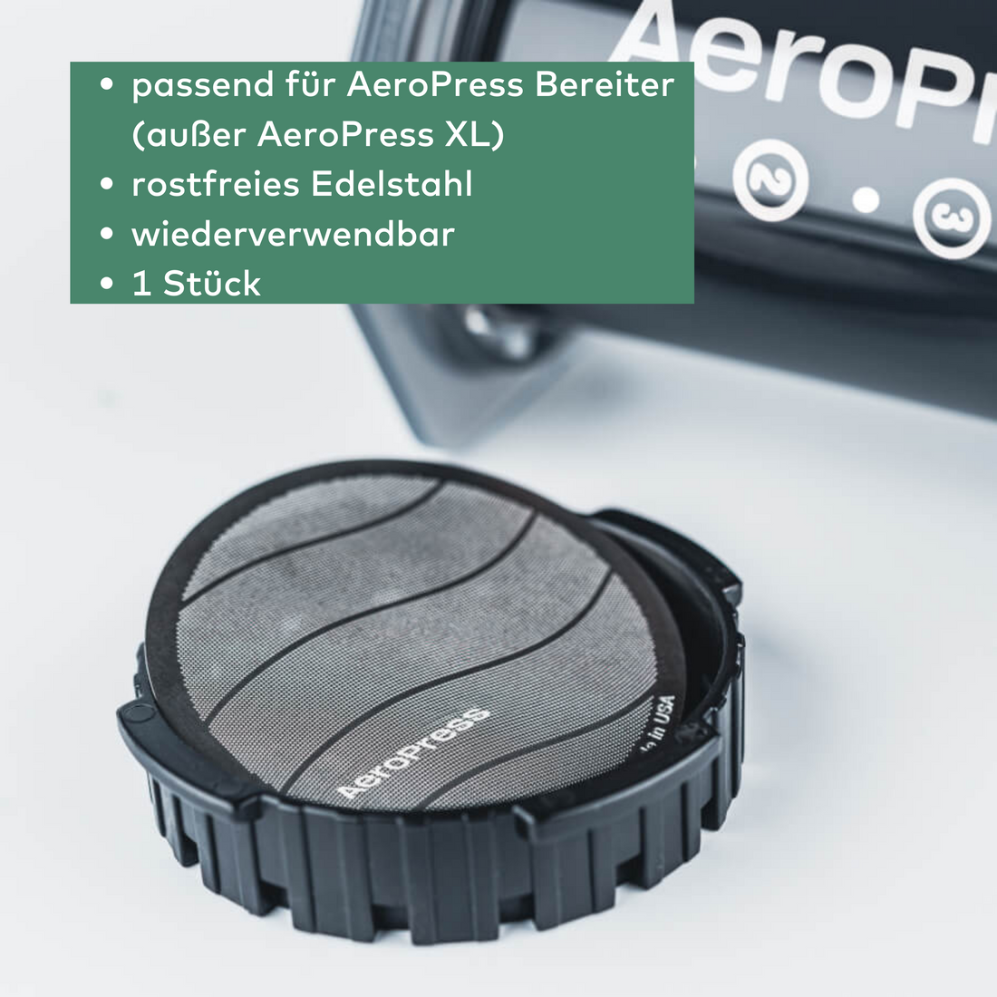 Edelstahl Mehrfach Filter für Aero Press ( im Sieb liegend)