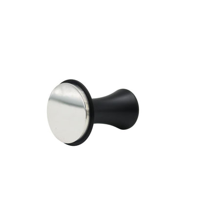 Rhino Self-Levelling Tamper, Größe:58mm mit flachem Edelstahl-Boden, Farbe: schwarz