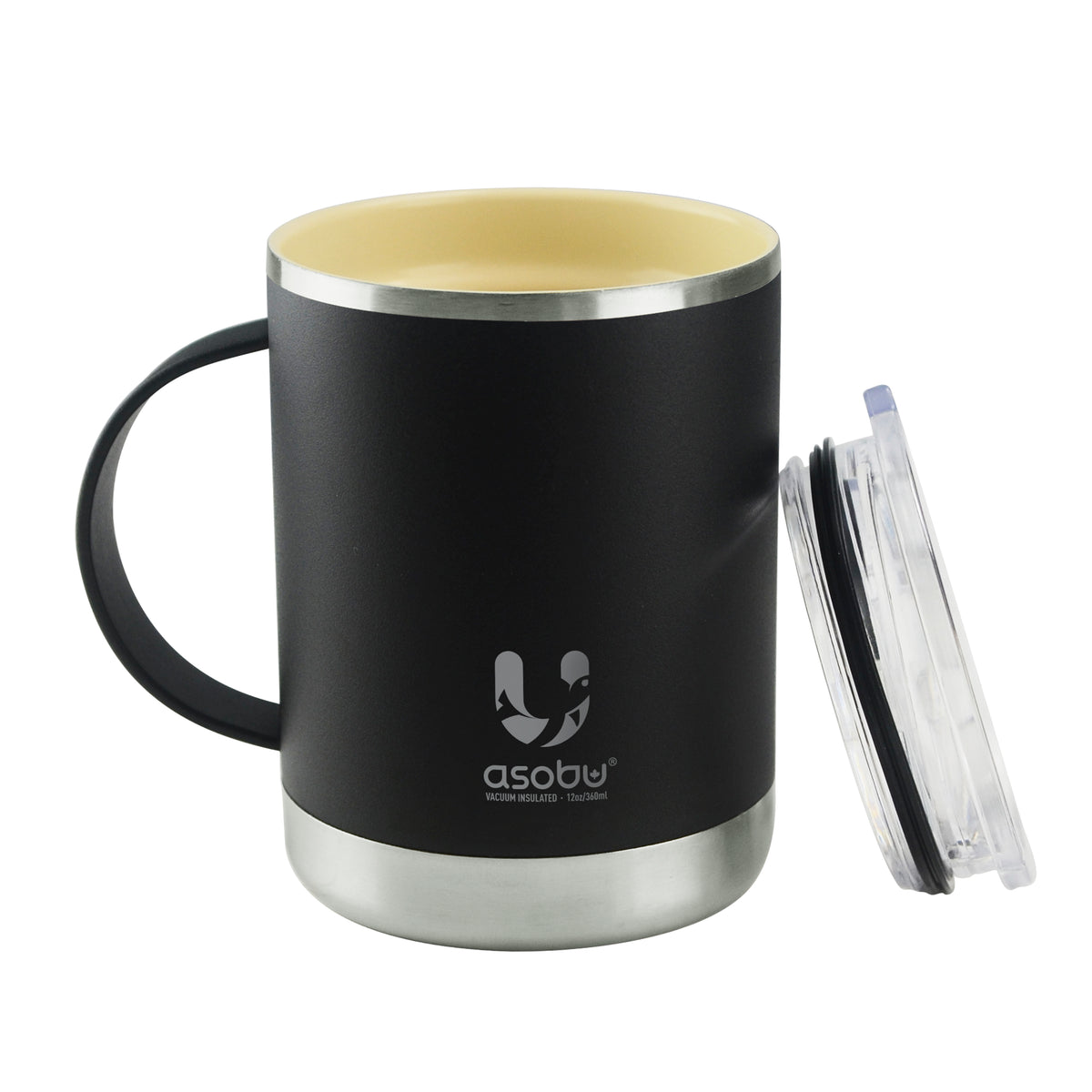 Asobu Ultimate Kaffeebecher, Keramikbeschichtung, 360ml., schwarz