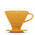 HarioV60, 02, hochwertiger Keramik Kaffeefilter Halter, Farbe: gelb, 1-4 Tassen
