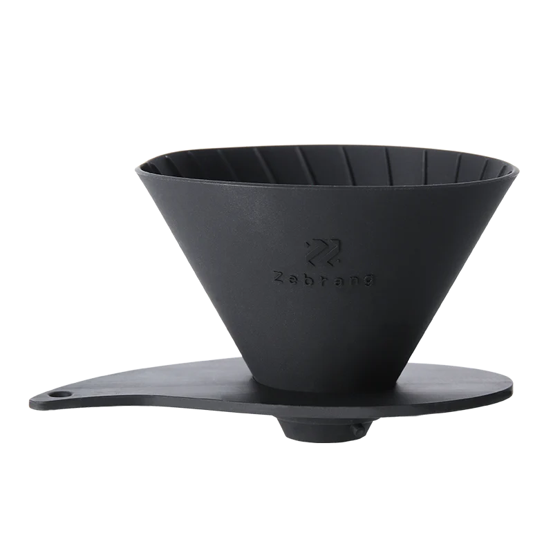 Zebrang von Hario V60, faltbarer Kaffeefilter aus Silikon, perfekt für unterwegs, Größe 2, Farbe schwarz