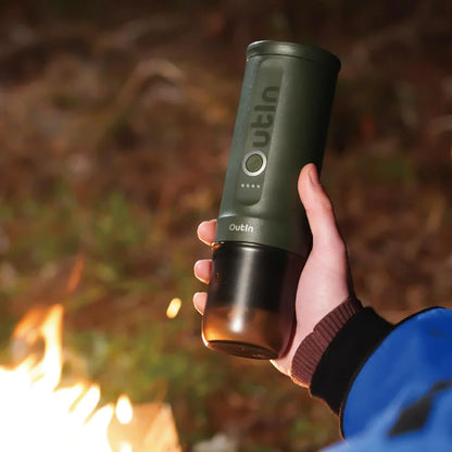 portable Espressomaschine OutIn Nano, Farbe: forest-green (waldgrün)