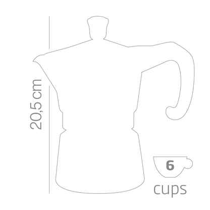 Miss Moka Prestige, Moka Kanne von Forever, 6 Tassen, Höhe:20,5cm