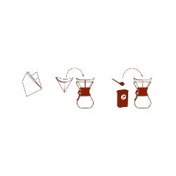 Ersatz Papierfilter für Chemex Kaffee Karaffe Classic Glas